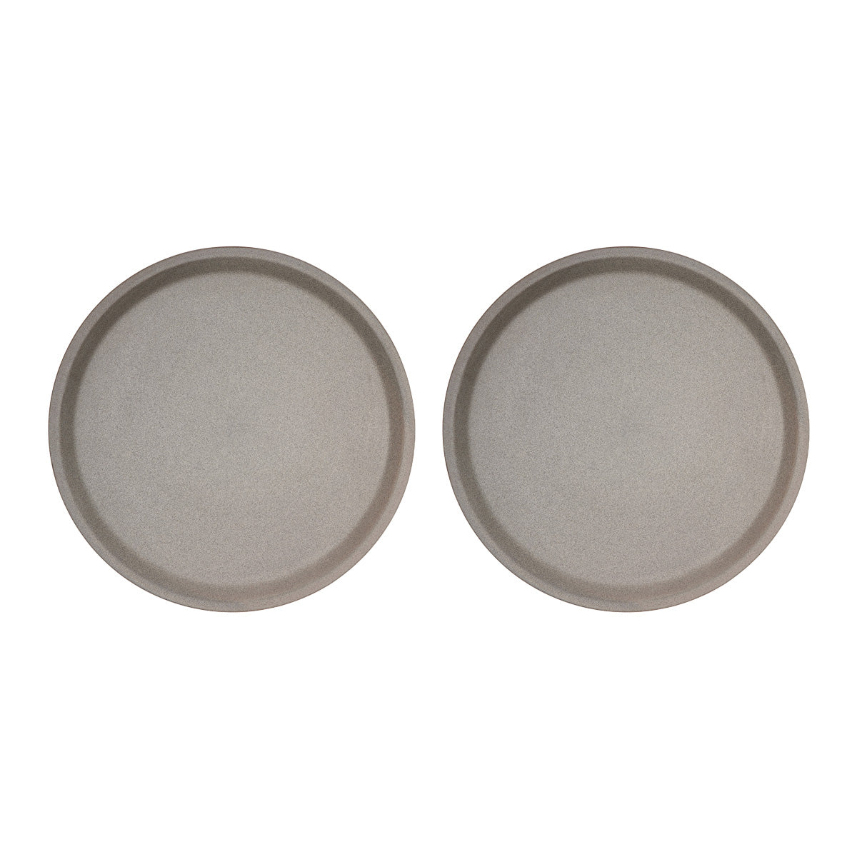 Lot de 2 assiettes gris en terre cuite ø27xh1,9cm