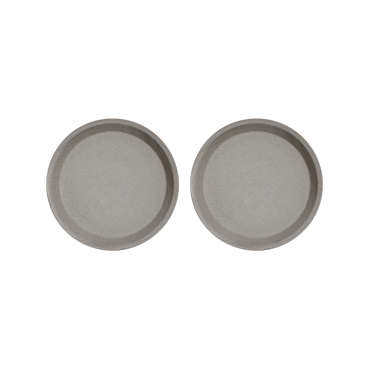 Lot de 2 assiettes creuse gris en terre cuite ø22xh1,9cm