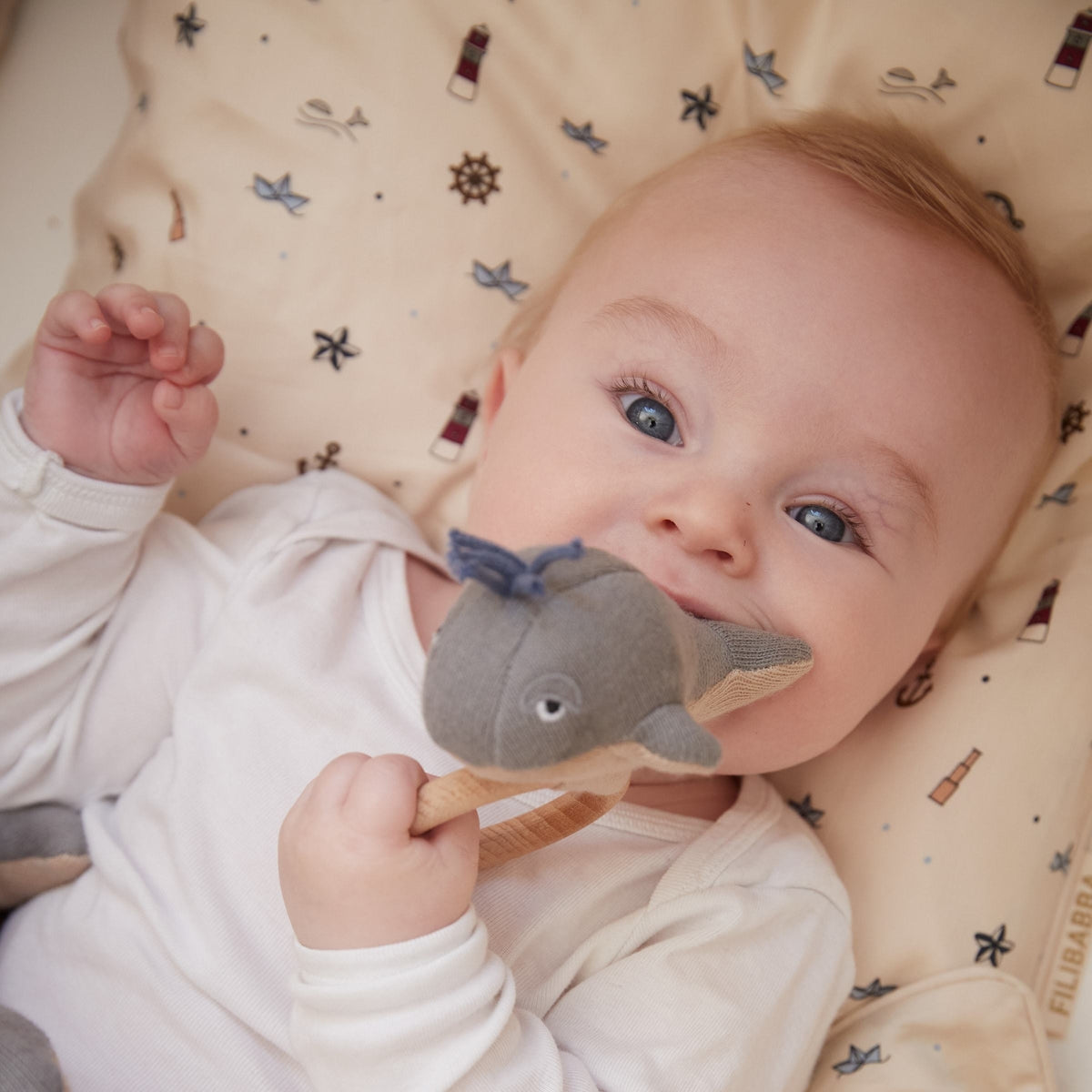 Activity toy - Willie the whale rattle Grey