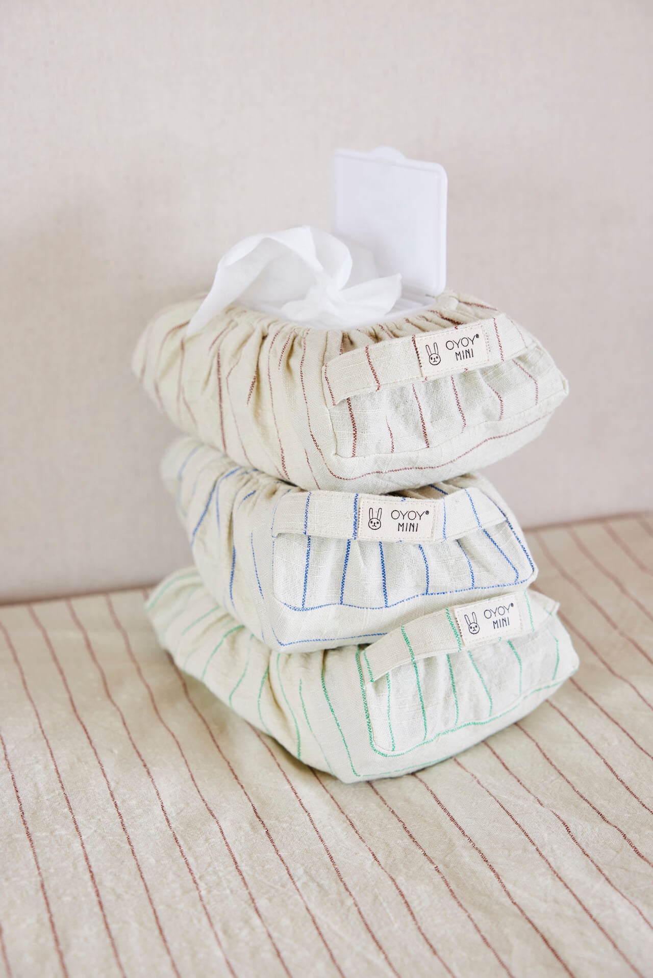 Housse pour lingettes en coton H6x22x12cm