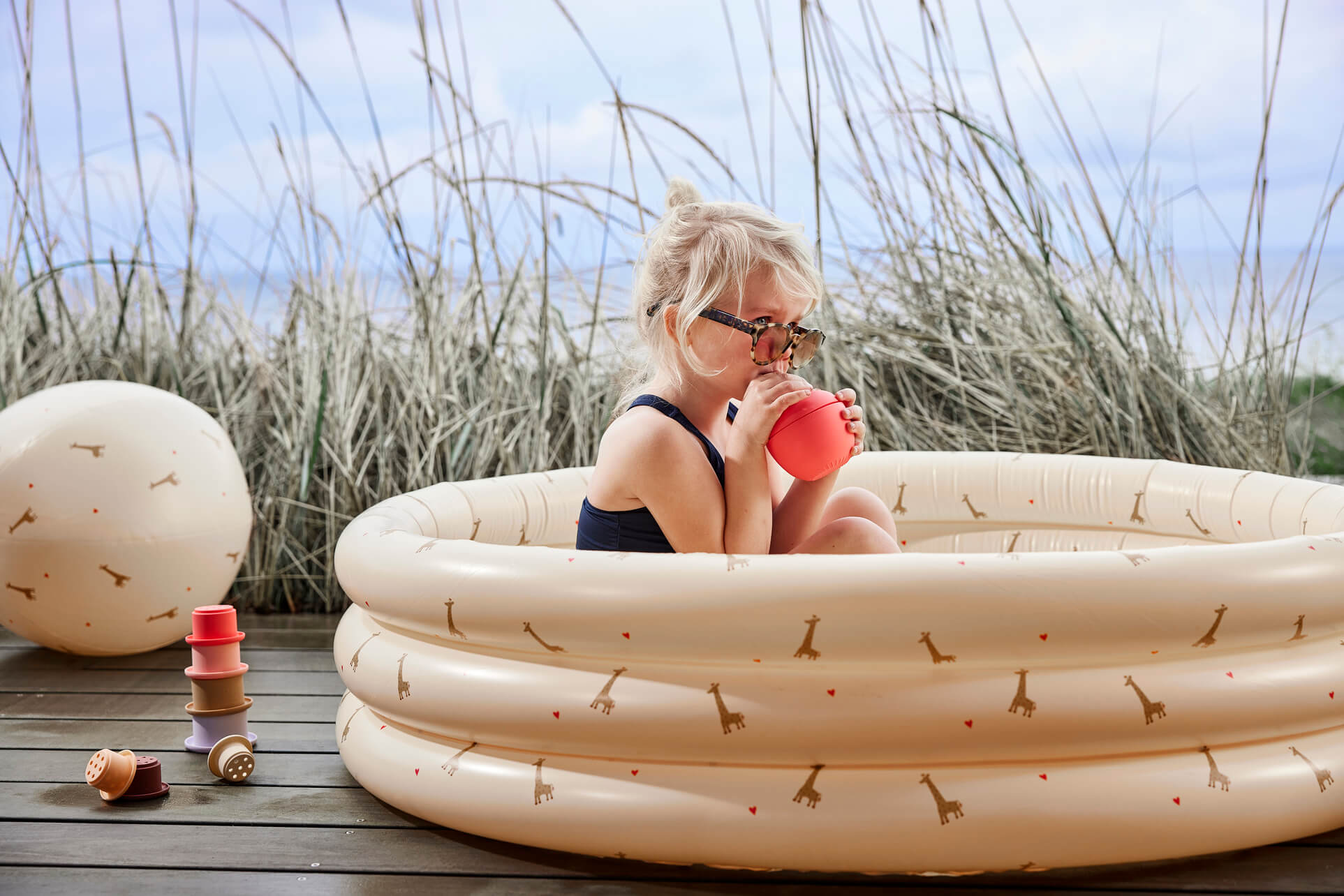 Giraffe Swimming Pool Large & Beach Ball