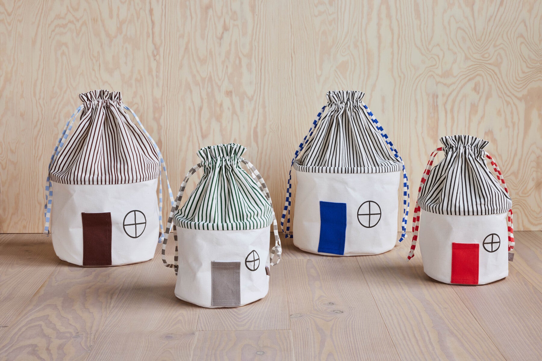 Panier de rangement en coton Ø26xH40cm