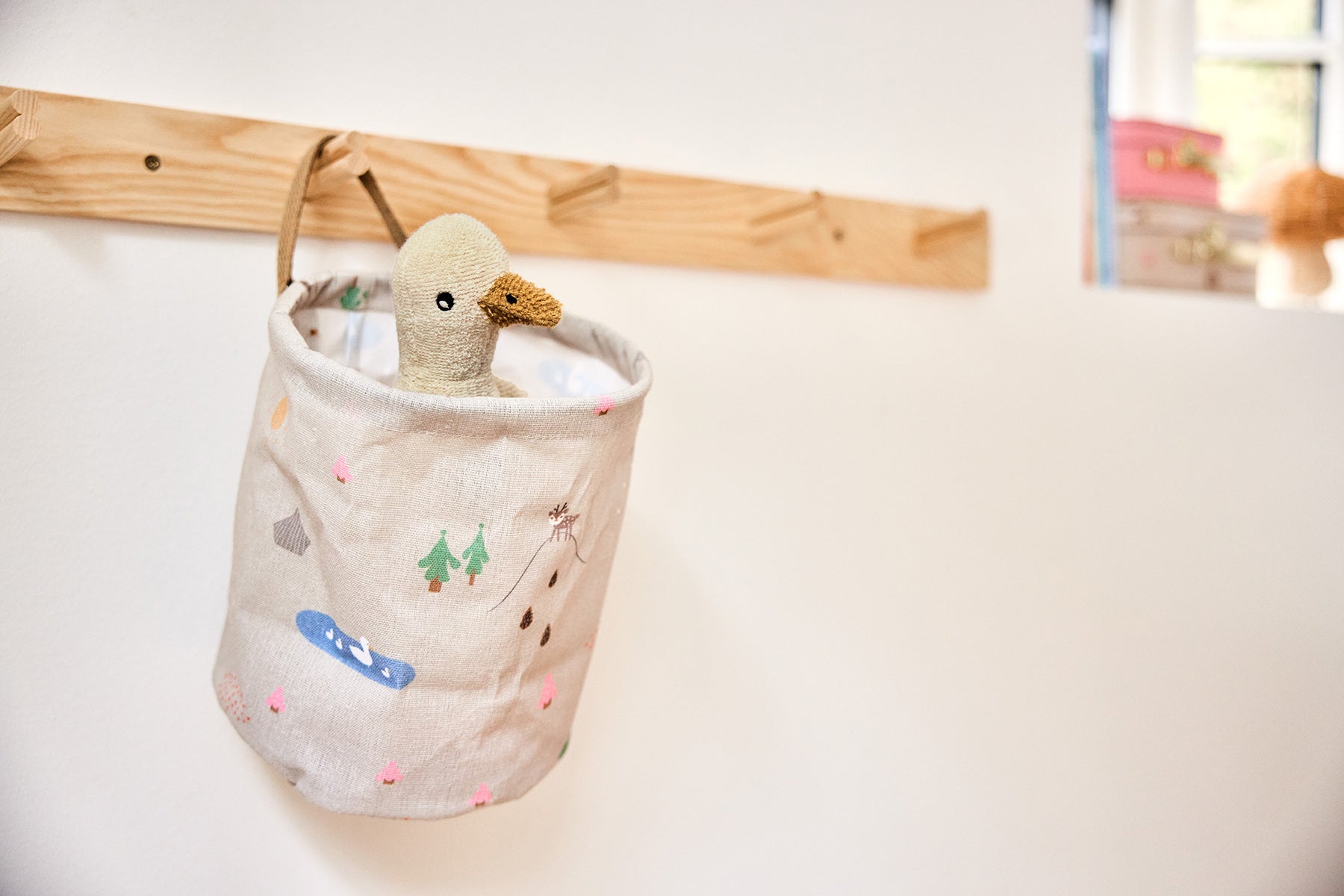 Panier de rangement Cerf et Canard petit - Lot de 2