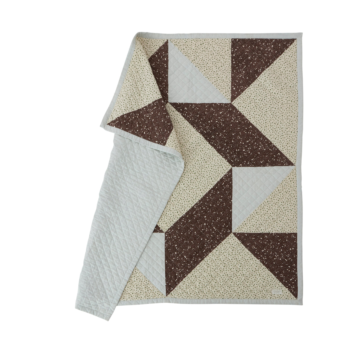 Couverture multicolore en coton organique Oekotex H156x156cm