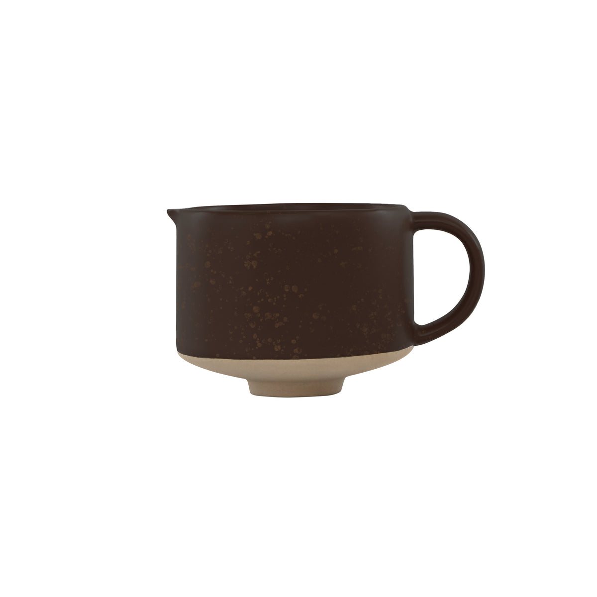 Pot à lait marron en grès H7,3x12x9cm