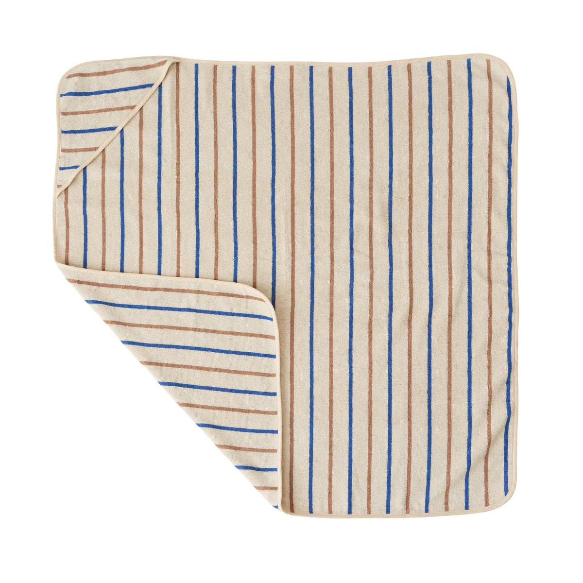 Serviette de bain avec capuche marron en coton organique H100x100cm