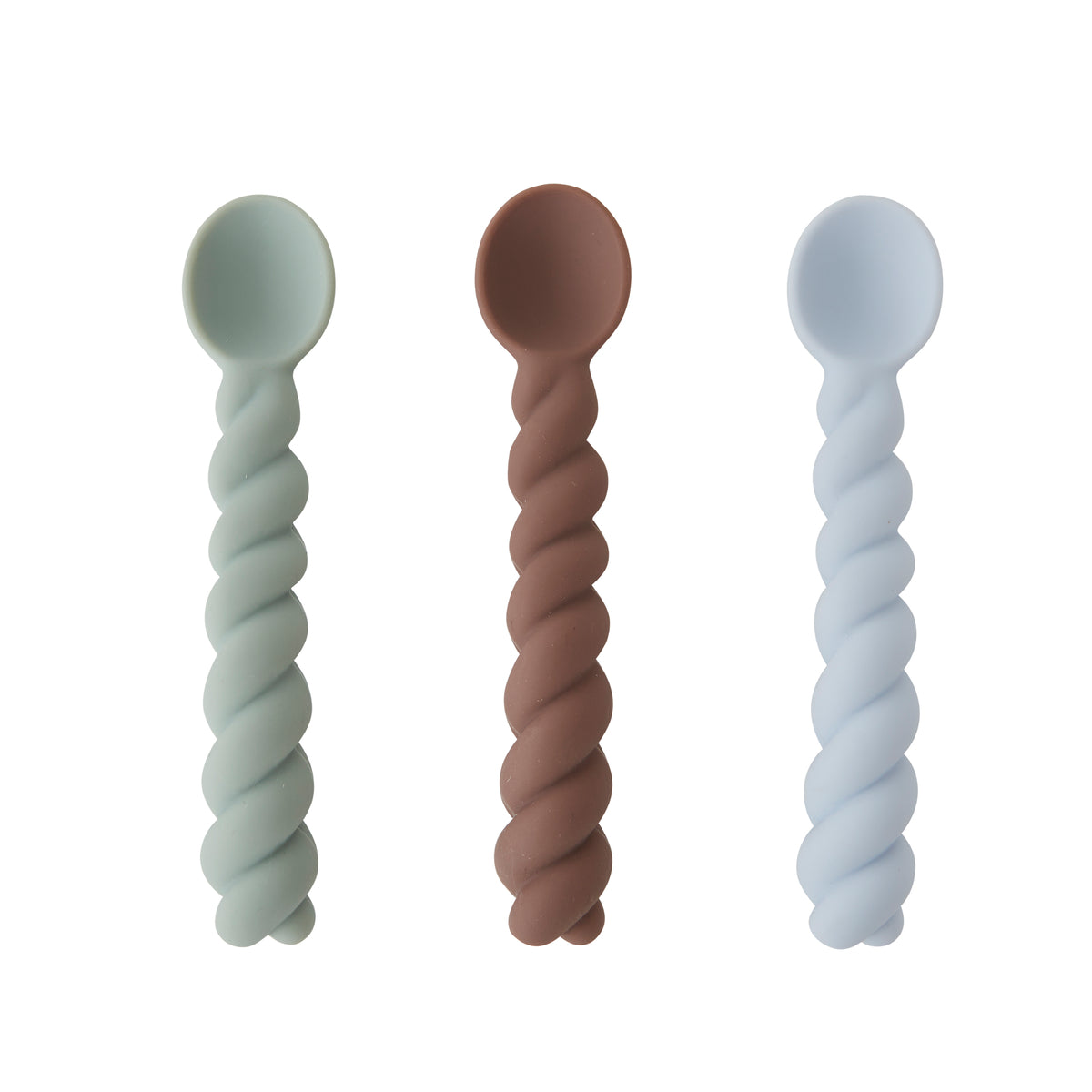 Cuillère multicolore en silicone H2,4x12,7x2,5cm