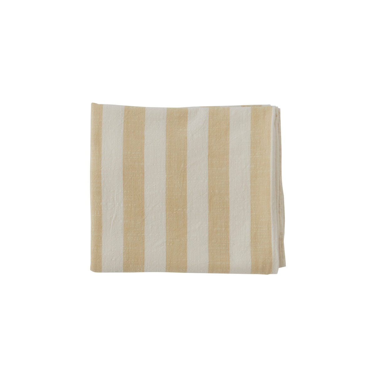 Nappe rayée jaune en coton organique H260x140cm