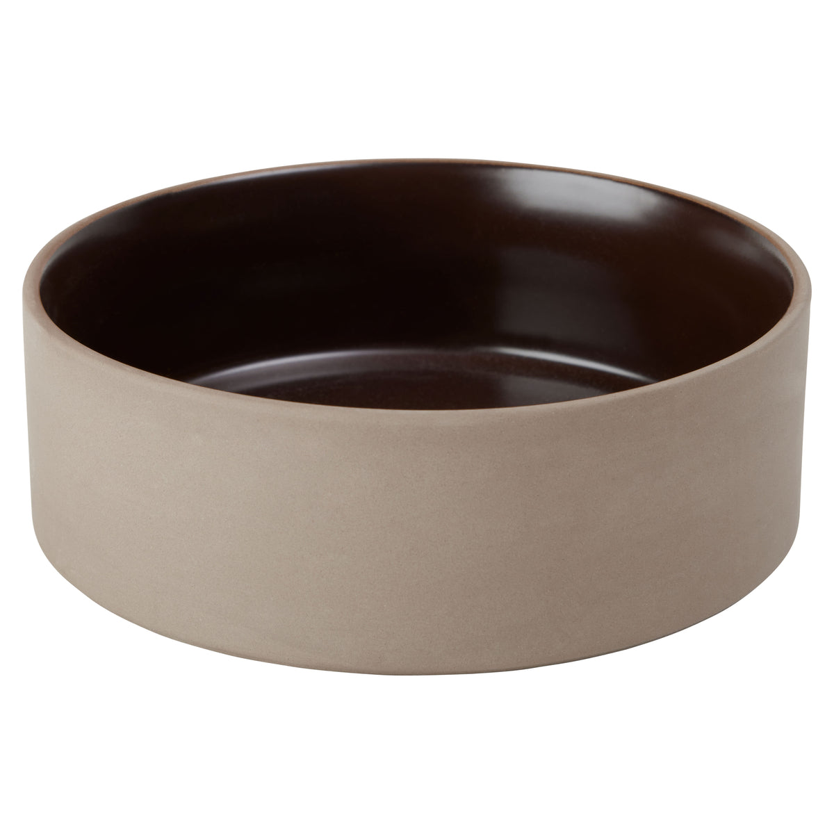 Gamelle marron en céramique Ø19,5xH6,5cm