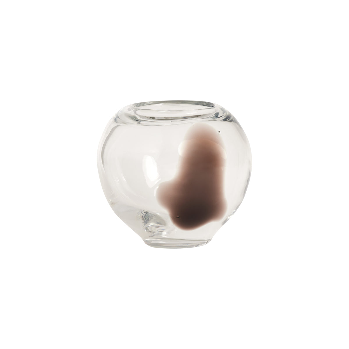 Vase transparent en verre Ø14xH13cm