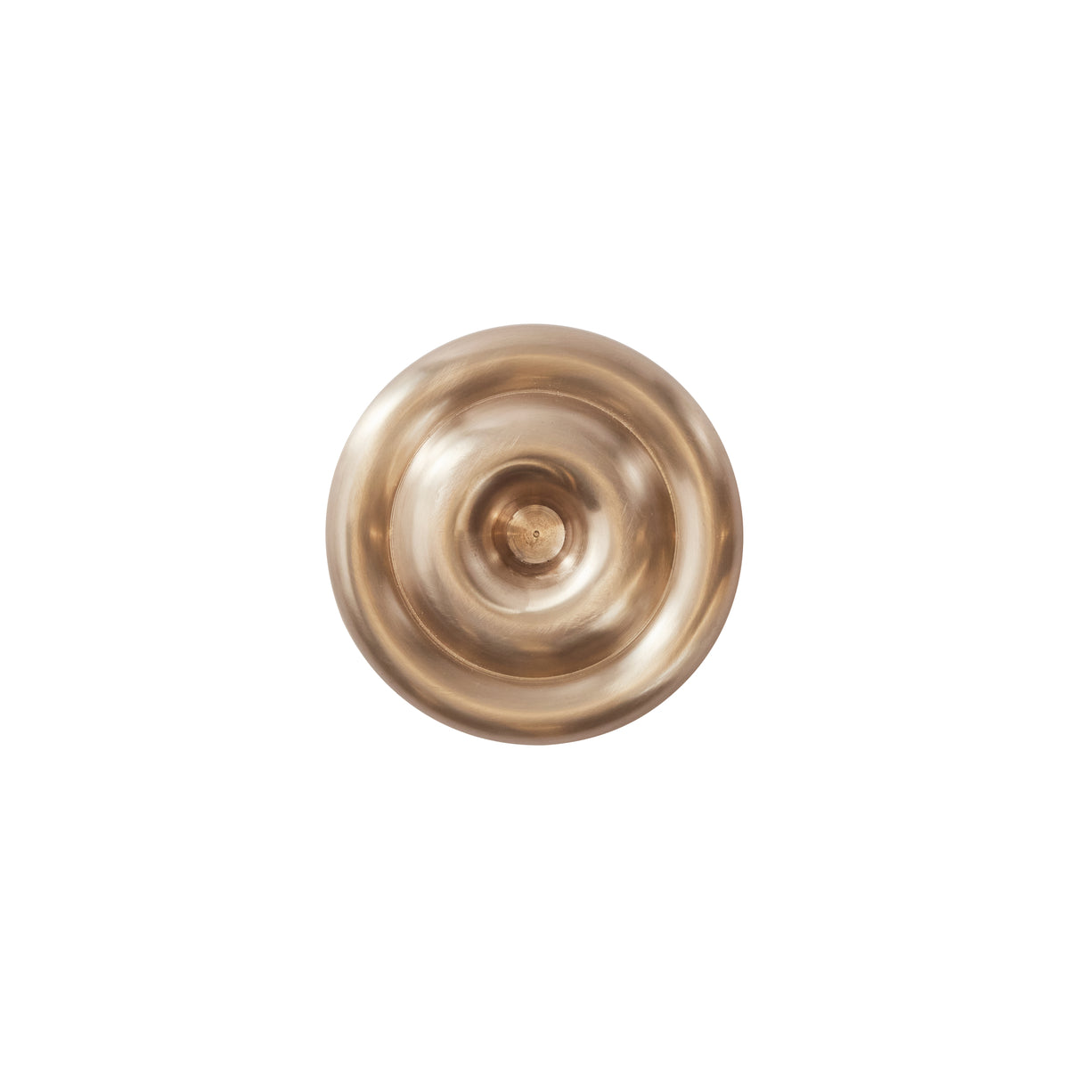 Bougeoir beige en laiton Ø12,5xH3cm