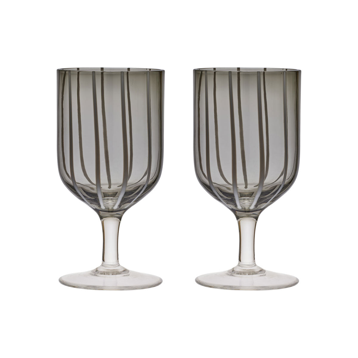 Lot de 2 verres gris en verres ø7,7xh15cm
