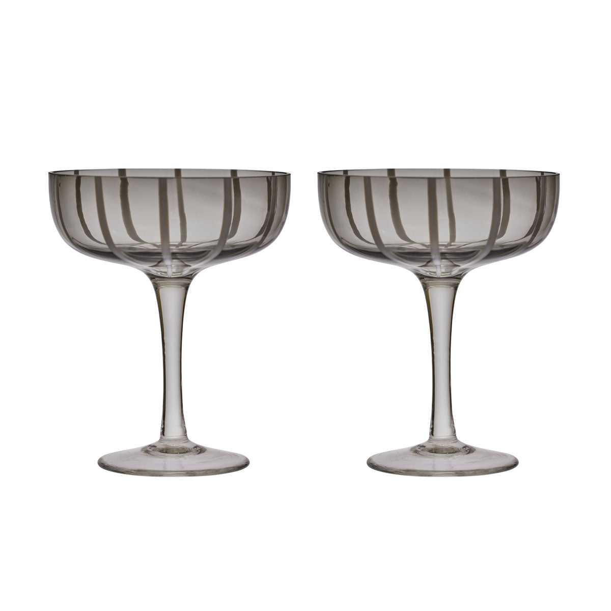 Lot de 2 verres gris en verres ø11,5xh14cm