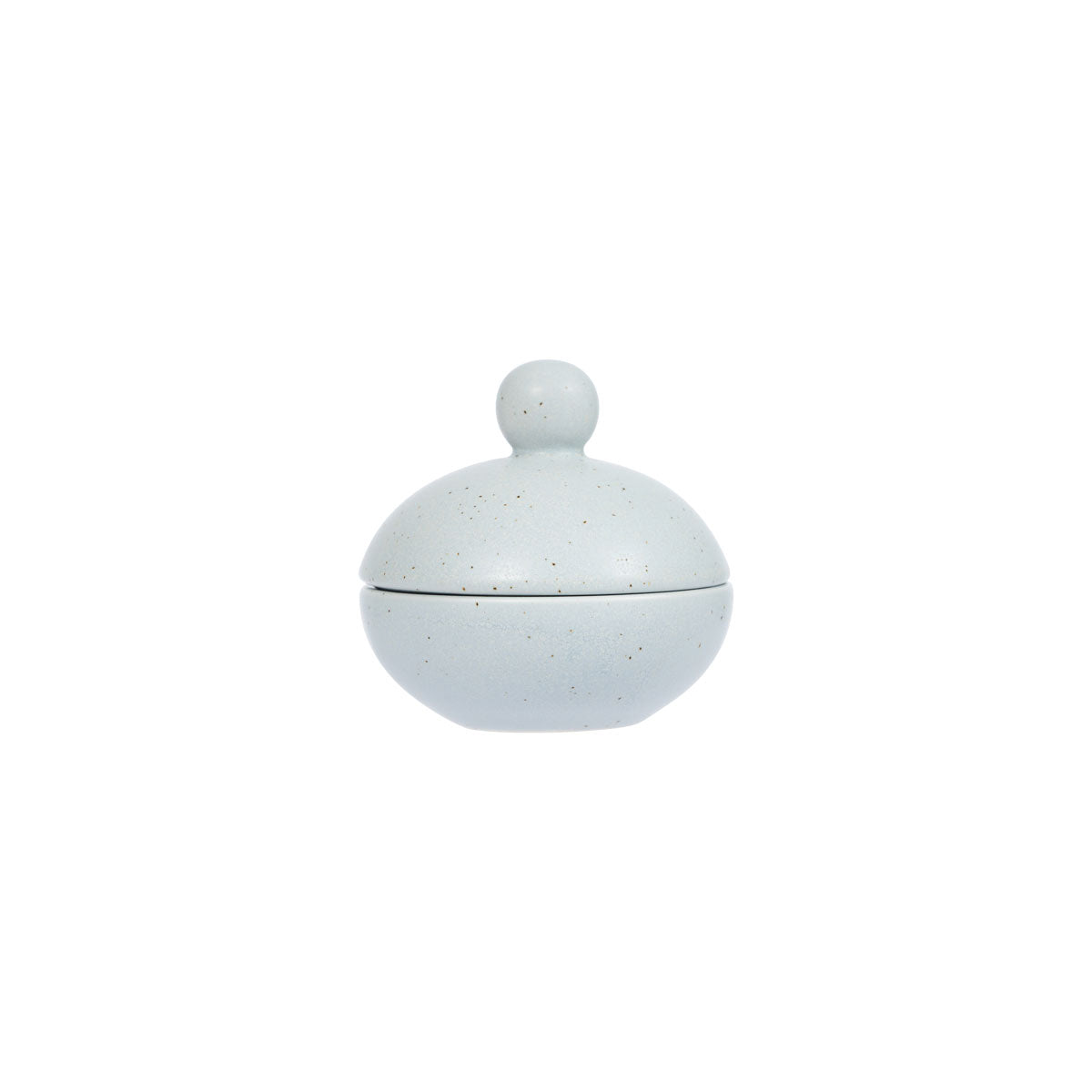 Bonbonnière  gris en grès Ø8xH7,2cm