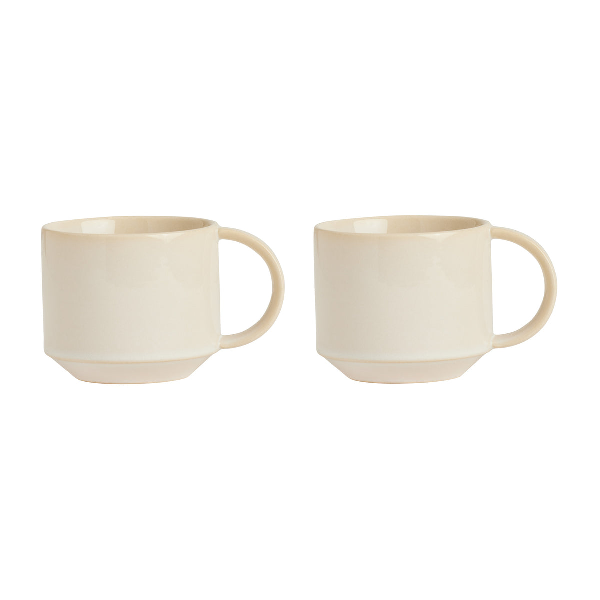 Lot de 2 tasses blanc en terre cuite h7,5x11x8cm