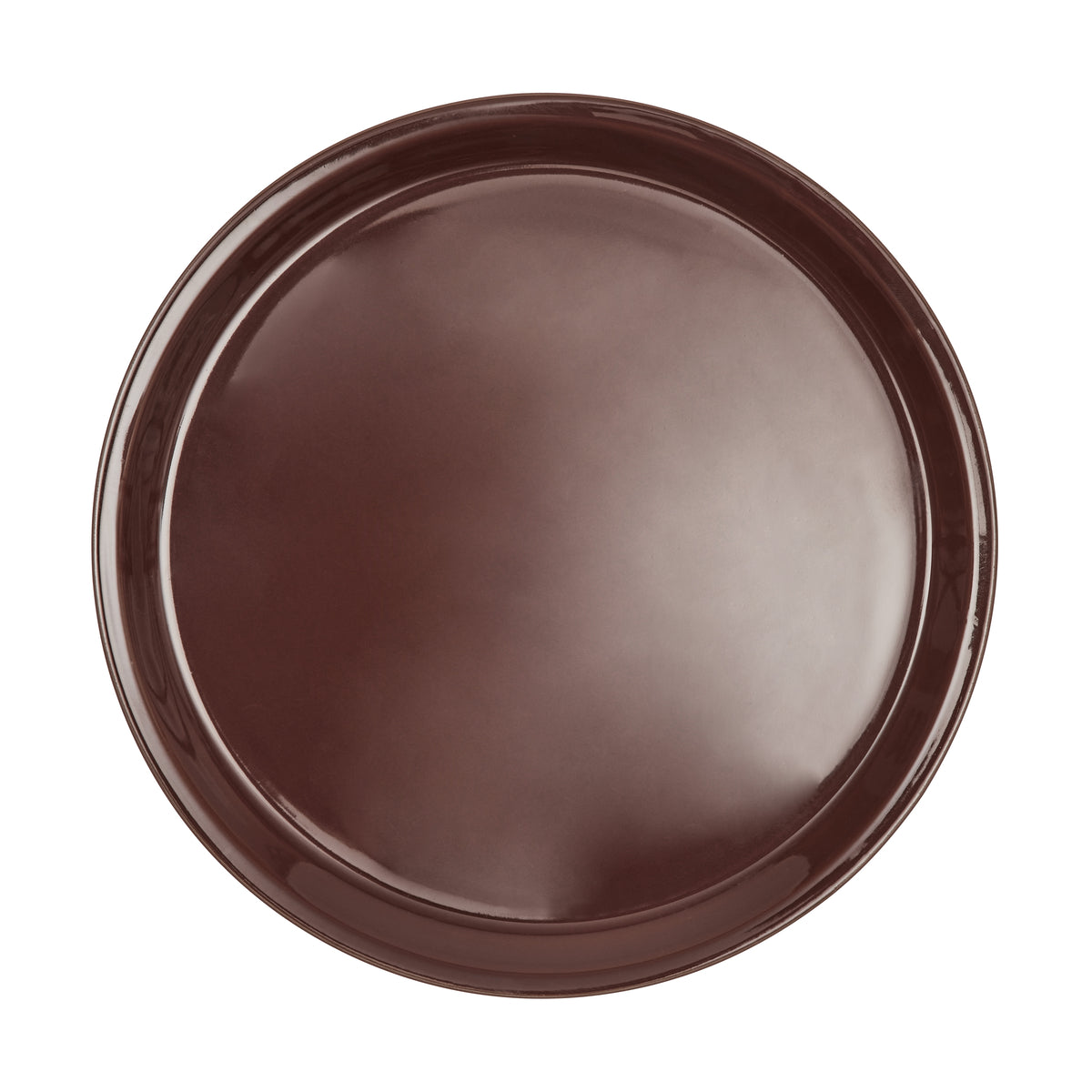 Lot de 2 assiettes marron en terre cuite ø27xh1,9cm