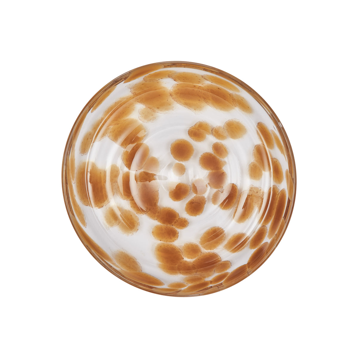 Assiette à dessert marron en verre Ø15,6xH2,2cm