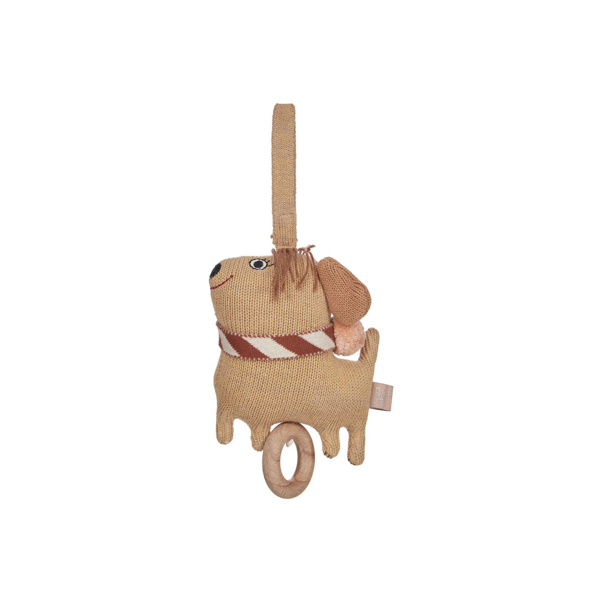 Mobile musical marron en coton H24x13x6cm