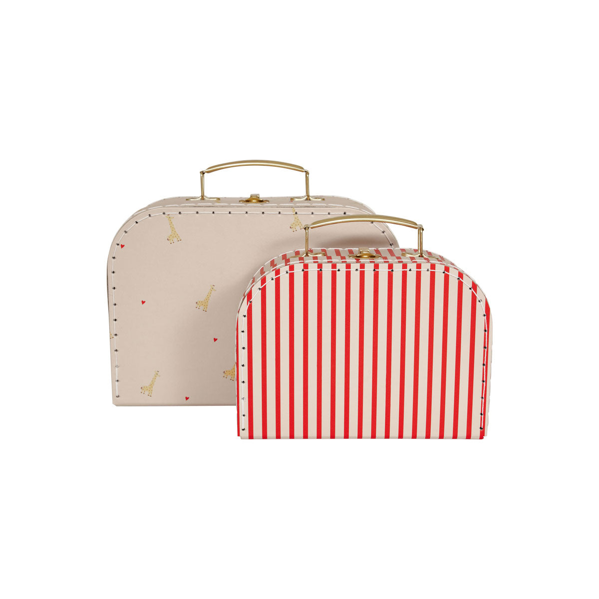 Mini Valise Girafe &amp; Rayures - Lot de 2