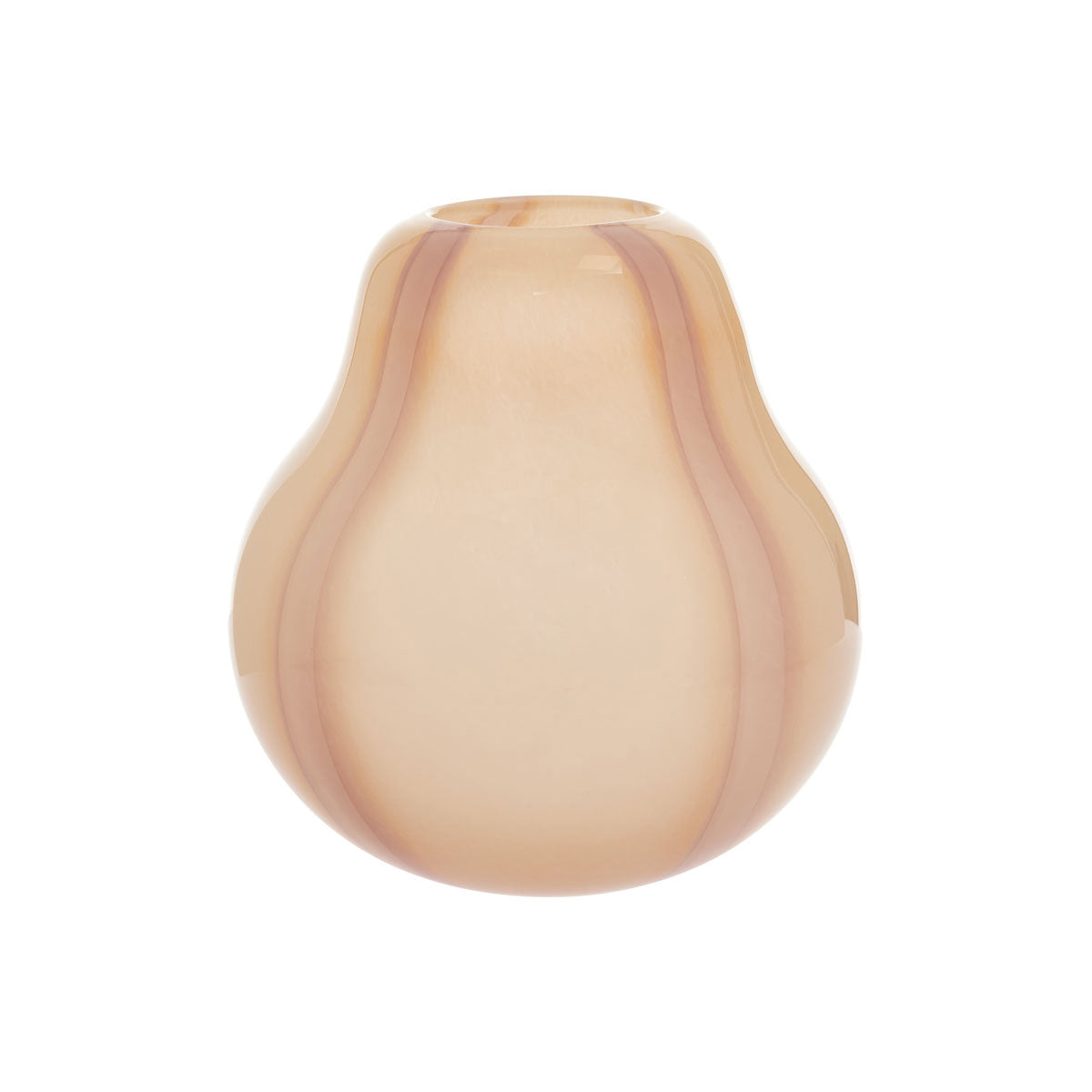Vase rose en verre Ø24,5xH25cm