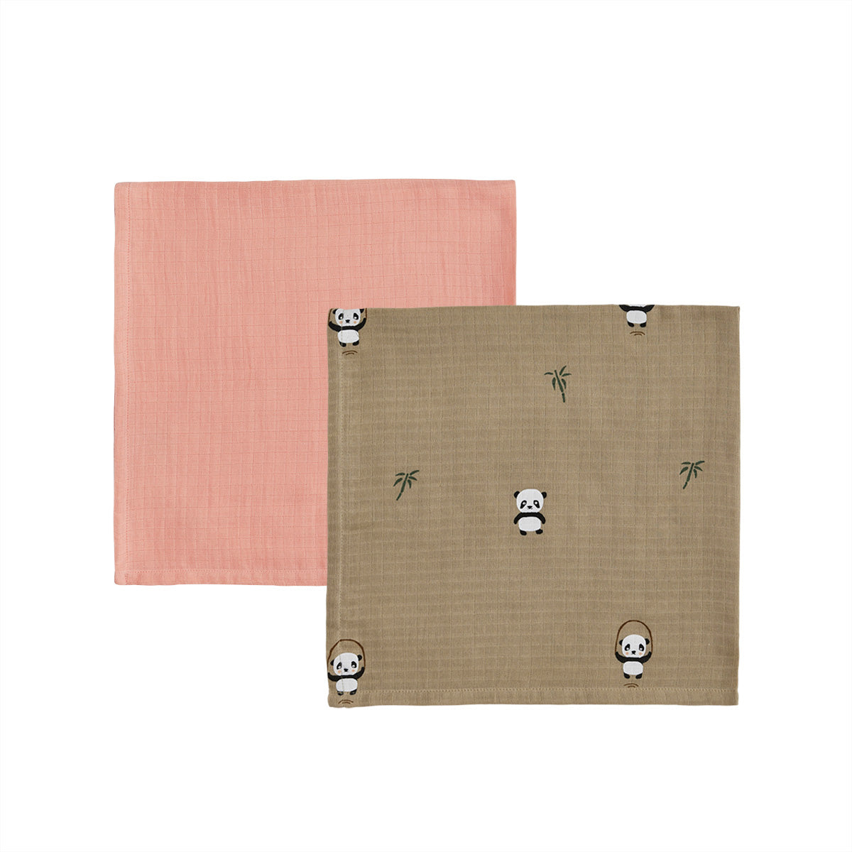 Mousseline Lot de 2 en coton H70x70cm