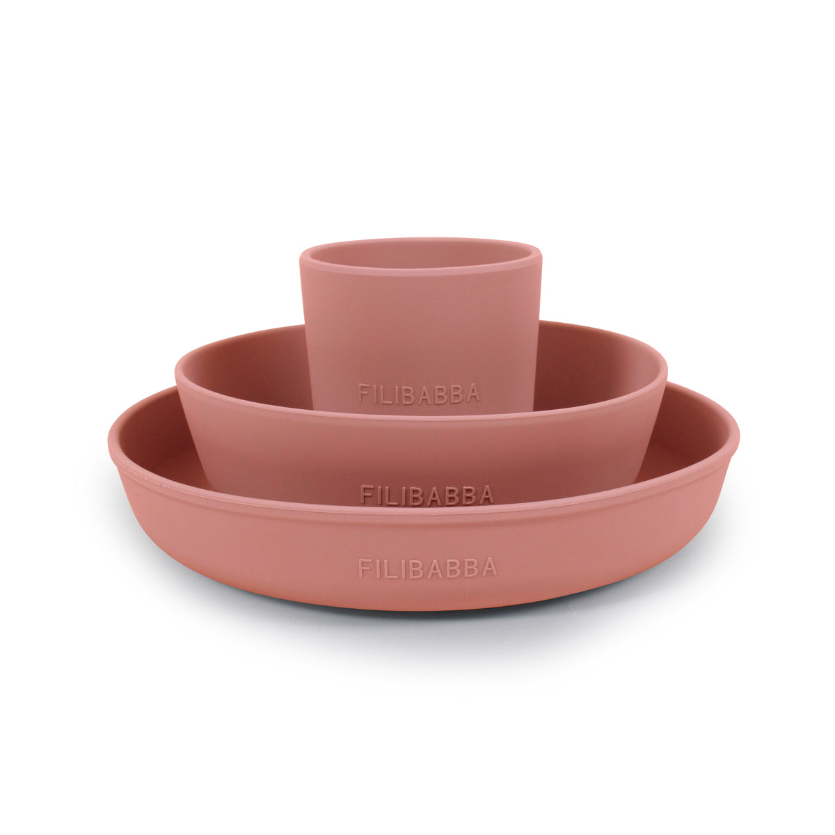 Silicone dinner set - Rose