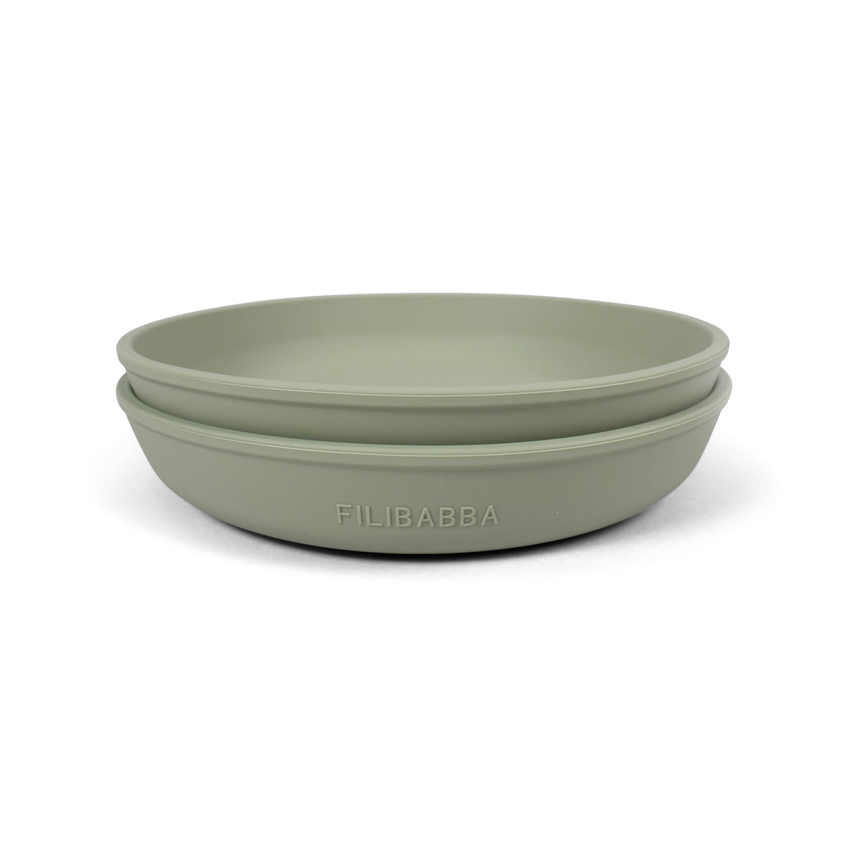 Lot de 2 assiettes en silicone, Vert