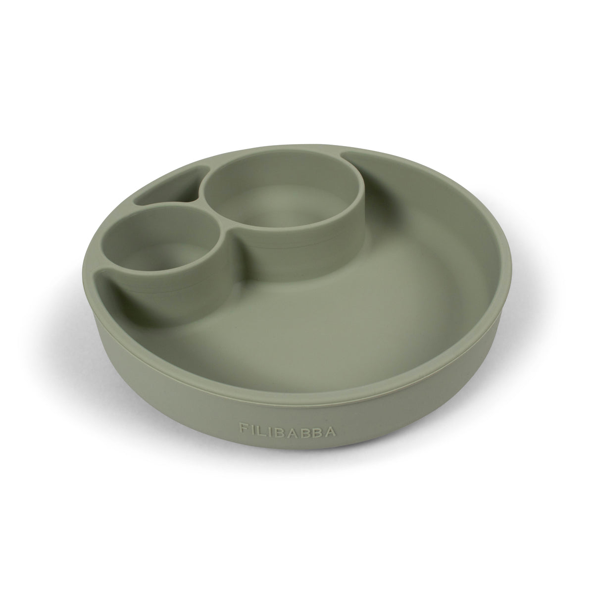 Assiette compartimentée en silicone - Vert