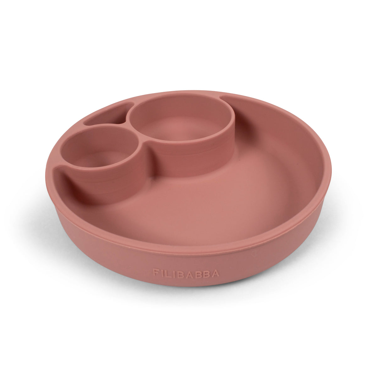 Assiette compartimentée en silicone - Rose