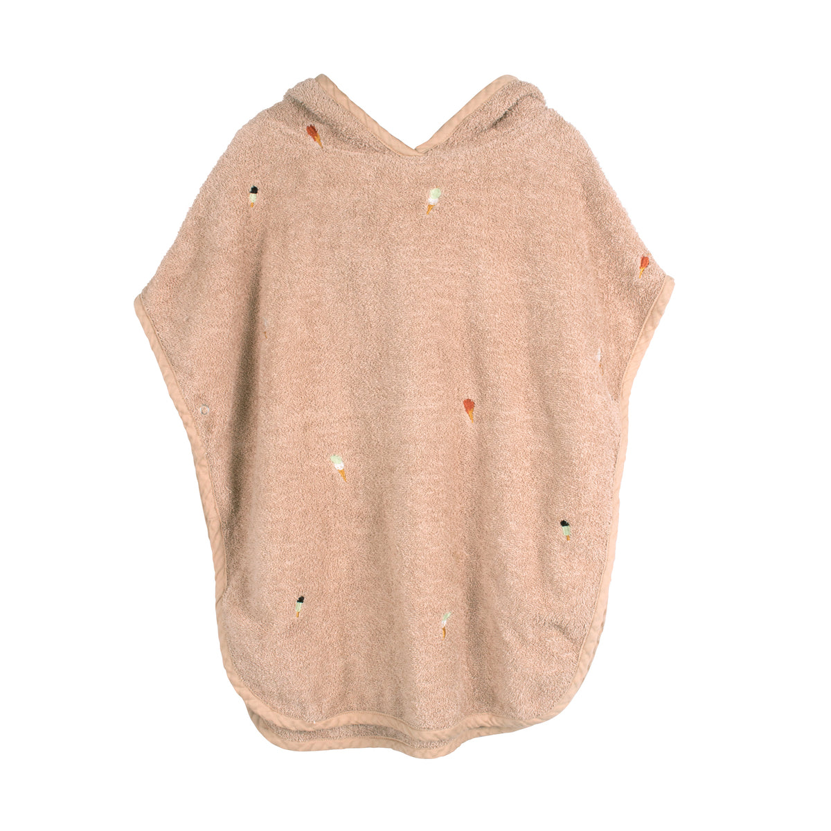 Poncho de plage brodé GOTS - Frappé