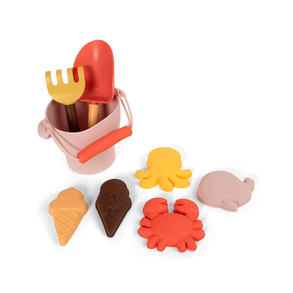 Silicone beach set - Peach Mix