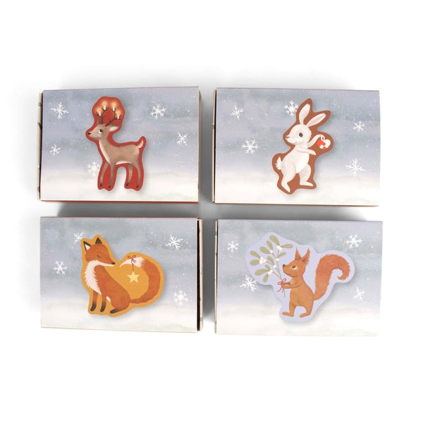 Set of 4 puzzles - Wonderful Winter - Forest friends