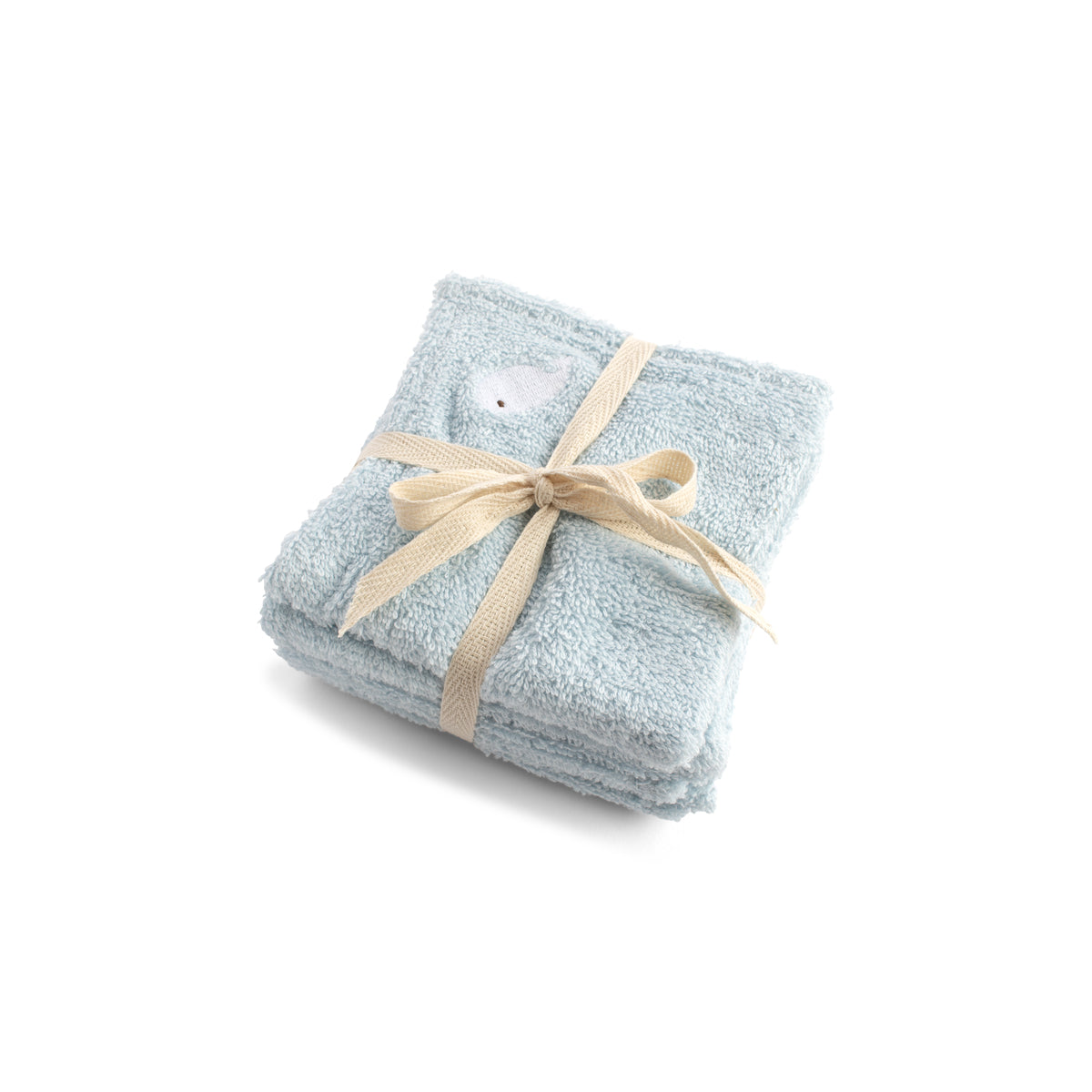 Washcloth 27x27 cm  GOTS– 4-pack – Embroidered whale